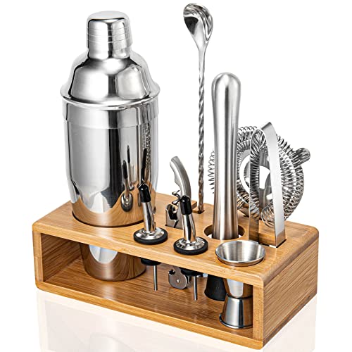 10-Piece Bartender Kit with Bamboo Stand