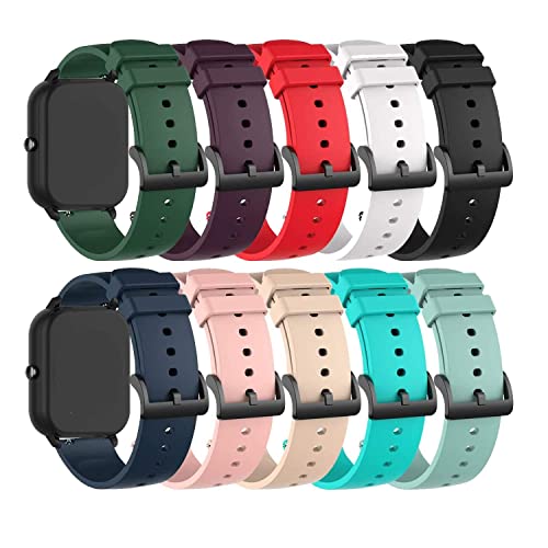 10PACK Silicone Bands for KALINCO & Donerton Smartwatch