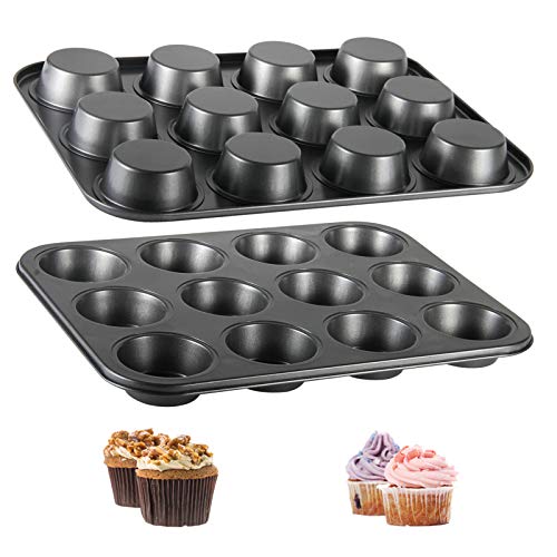 12-Well Nonstick Cupcake Pan Set