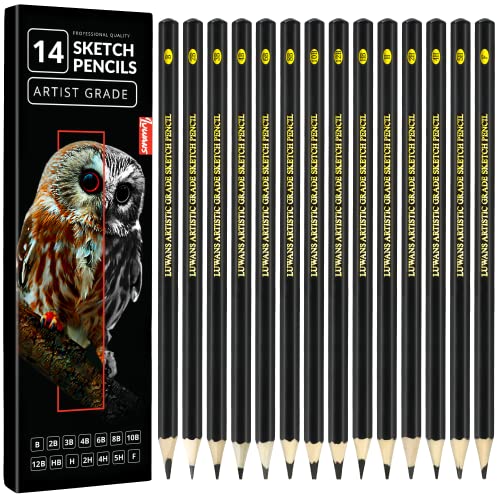 14-Piece Professional Sketch Pencils Set