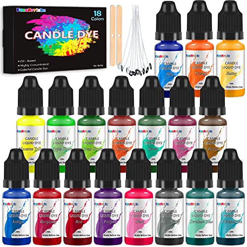 18 Colors Liquid Oil-Based dye for Candle Wax