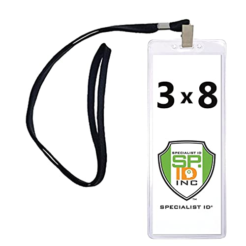 2 Pack Heavy Duty Ticket Badge Holder with Lanyard