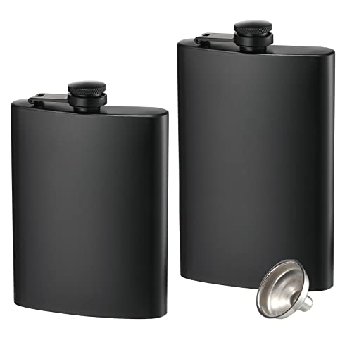 2 Pack Hip Flasks with Funnel