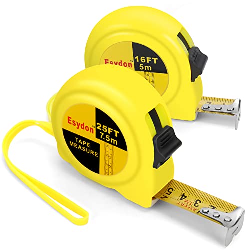 2 Pack Retractable Measuring Tape Set