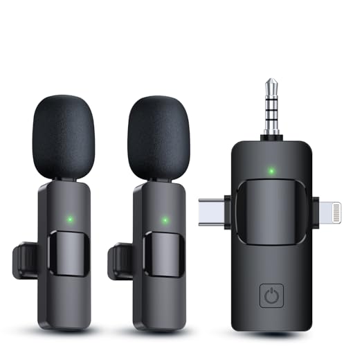 3-in-1 Wireless Lavalier Microphones