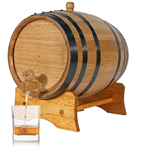 3 Liter Oak Aging Barrel - Whiskey Wine Cocktail Maker stand spigot