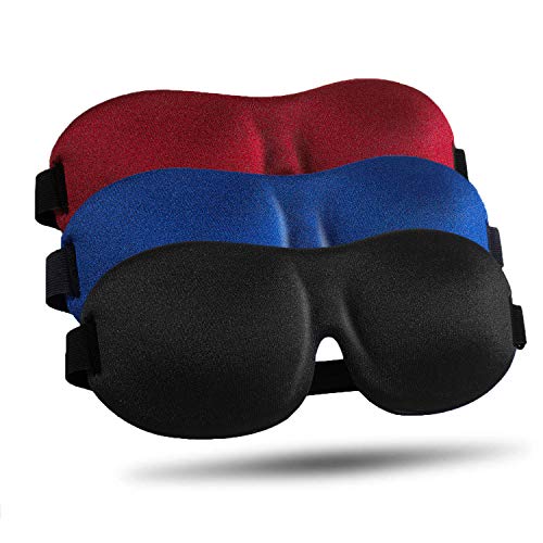 3 Pack 100% Blackout 3D Eye Mask for Side Sleepers by LKY DIGITAL