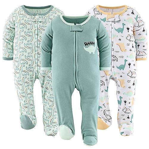 3 Pack Footed Pajamas for Baby Boys or Girls