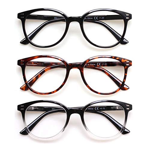 3 Pack Stylish Reading Glasses for Men and Women