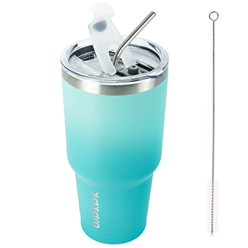 30oz Stainless Steel Tumbler with Lid and Straw