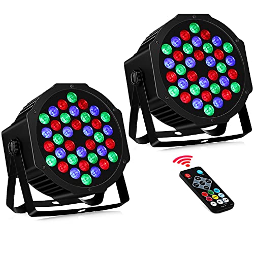 36 LED Stage Lights RGB DJ Par Light-2 Pack