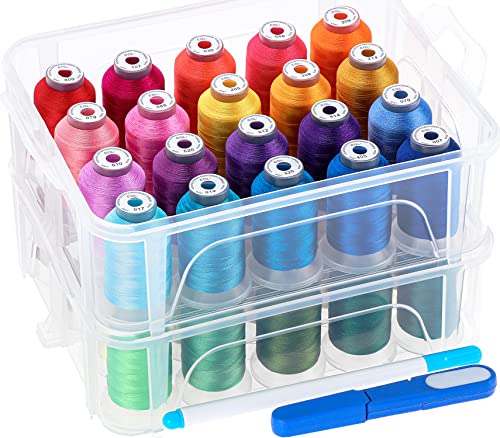40 Brother Colors Embroidery Thread with Storage Box