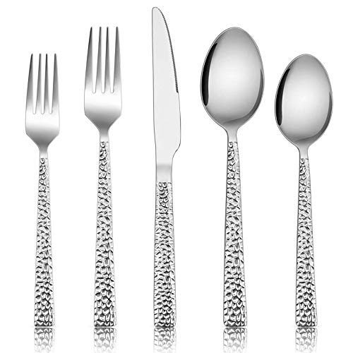 40-Piece Stainless Steel Square Flatware Set for 8 by E-far
