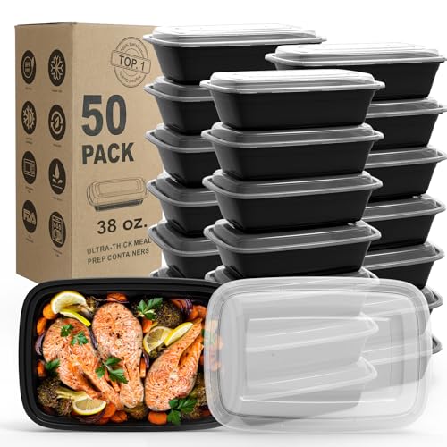 50-Pack 38OZ Meal Prep Containers