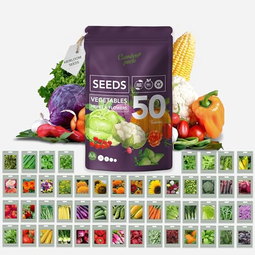 50 Variety Garden Pack Seeds Pouch
