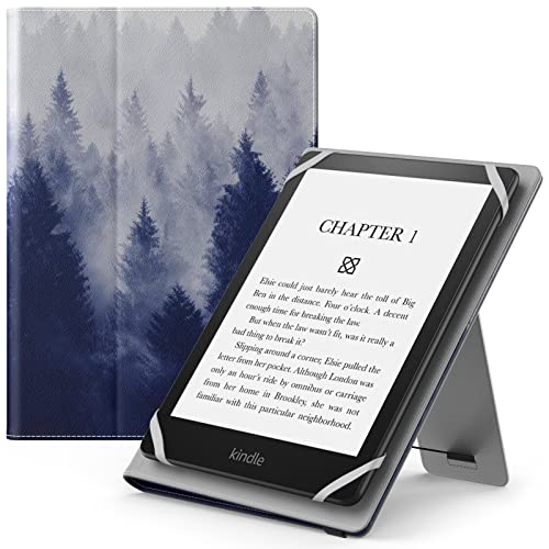 6"-7" Kindle eReader PU Leather Folio Case - Gray Forest