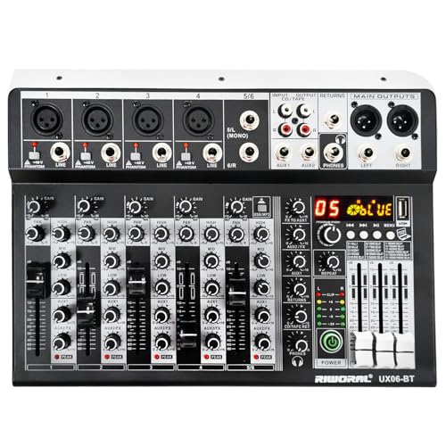 6 Channel Audio Mixer with Bluetooth
