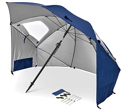 8-Foot Blue Umbrella Shelter
