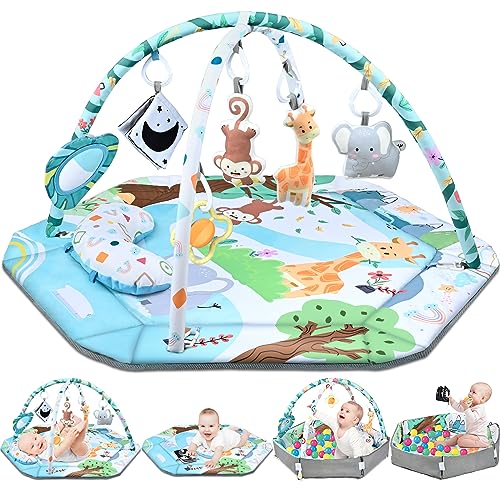 8-in-1 Tummy Time Baby Gym Play Mat