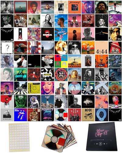 80 Album Cover Posters Collage Kit