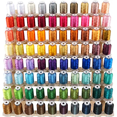 80 Spools Polyester Embroidery Machine Thread Kit