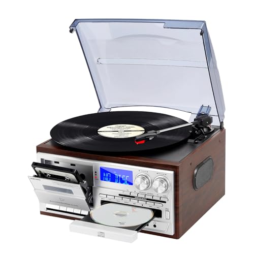 9-in-1 Vintage Vinyl Record Player