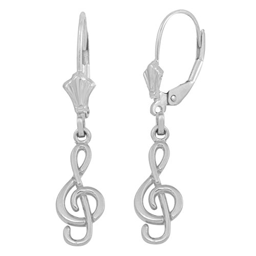 925 Silver Music Note Earrings