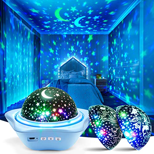 96 Mode Kids Star Light Projector, 360° Rotating, Rechargeable Nightlight