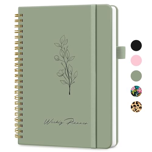 A5 Weekly Planner Notebook - Green