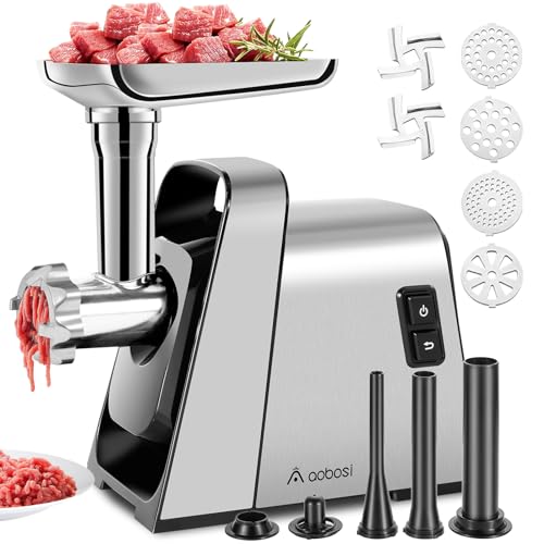 AAOBOSI 3000W Max Electric Meat Grinder with Stainless Steel Blades