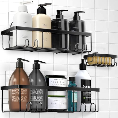 Adhesive Shower Caddy 3-Pack
