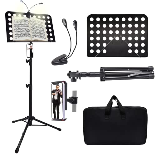 Adjustable Music Stand with Light