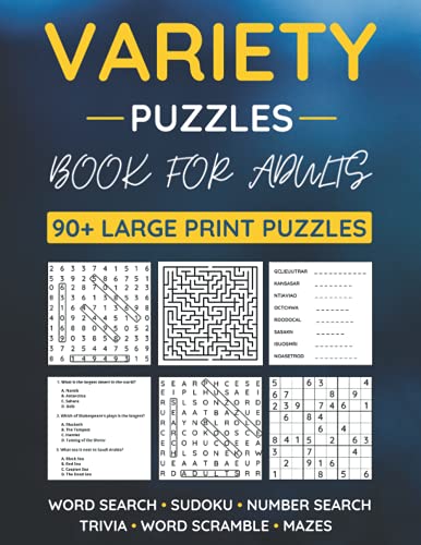 Adult Variety Puzzle Book