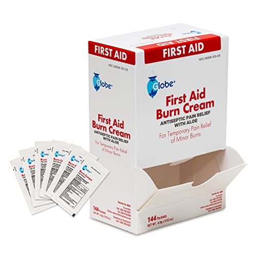Advanced Burn Cream (Box of 144) for Minor Injuries" - Globe