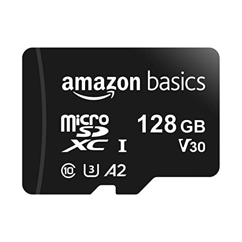 Amazon Basics 128GB Micro SDXC Memory Card with Full Size Adapter