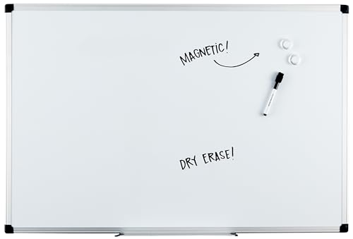 Amazon Basics 36x24 Magnetic White Board, Aluminum Frame