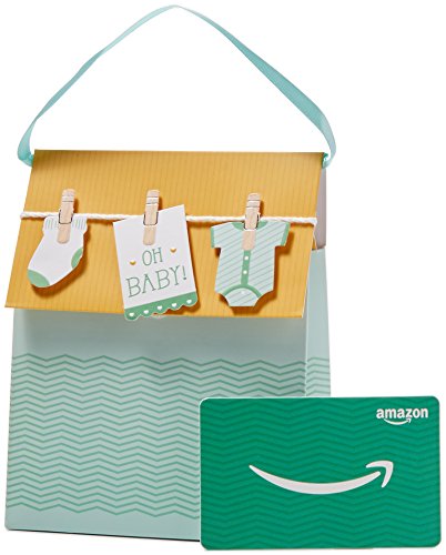 Amazon.com Gift Card in a Baby Onesies Gift Bag