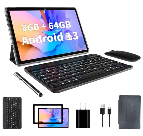 Android 13 Tablet with Keyboard and Mouse