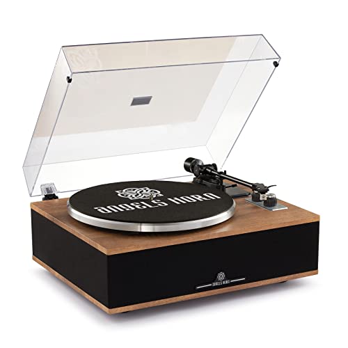 ANGELS HORN Bluetooth Vinyl Record Player with Built-in Speakers
