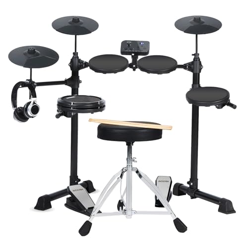 AODSK Beginner Electric Drum Set with 150 Sounds and Headphones