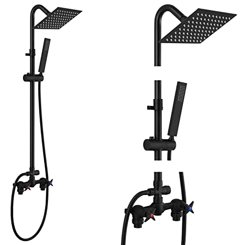Aolemi Matte Black Outdoor Shower Kit
