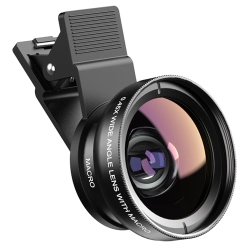 Apexel 2-in-1 Wide Angle and Macro Lens for iPhone, Samsung, Android