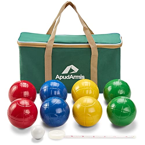 ApudArmis 90mm Bocce Ball Set: Lighter Outdoor Game for Kids & Beginners