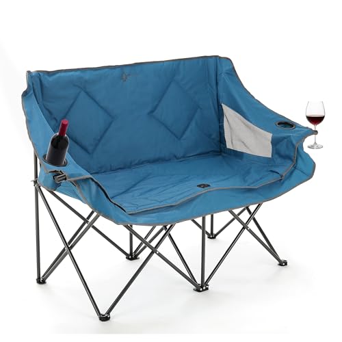 ARROWHEAD OUTDOOR Double Duo Camping Chair with Cup & Wine Glass Holder