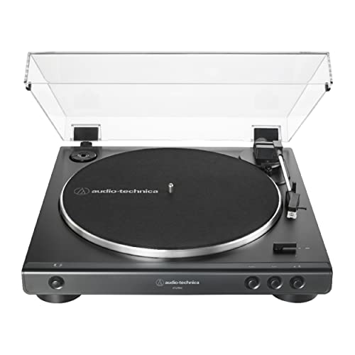 Audio-Technica AT-LP60X-BK Stereo Turntable, Black, 2 Speed