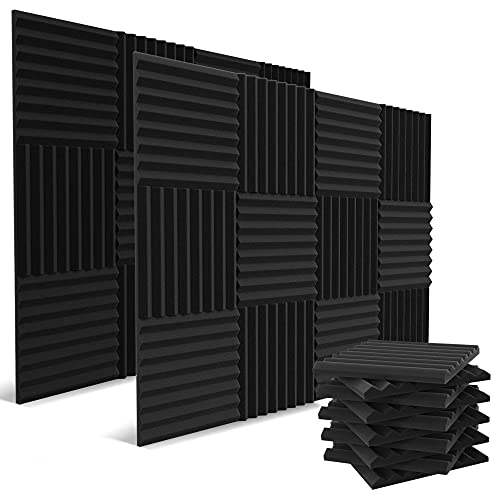 Audiosoul 52 Pack 1x12" High Density Charcoal Acoustic Foam Panels