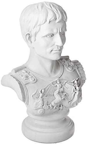 Augustus Caesar Primaporta Bust Statue: Antique Stone