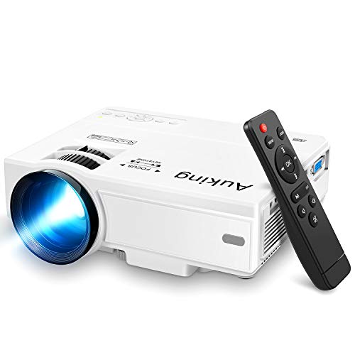 AuKing 2024 Upgraded Full HD Mini Projector for Home Theater