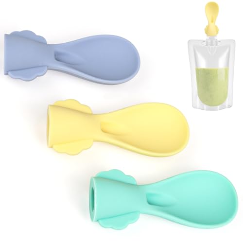 AVAIDave 3-Packs Squeeze Spoons for Baby Food Pouches