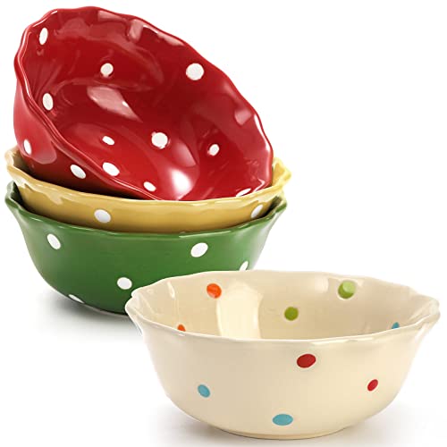 AVLA 4 Pack Porcelain Dessert Bowls